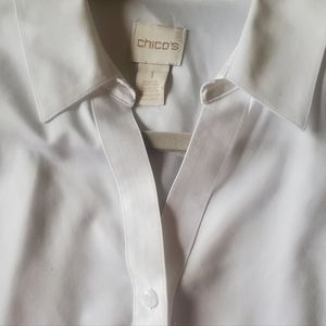 Chico's White Button Down Size1
